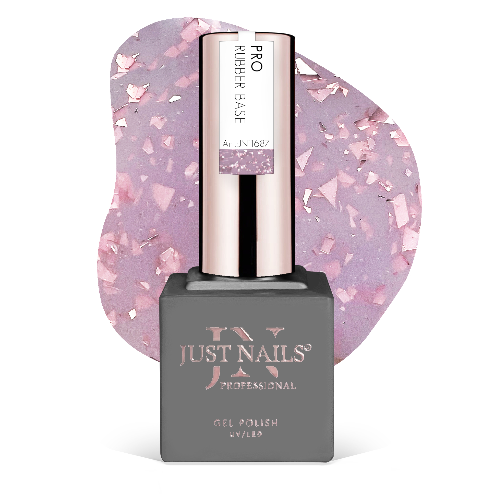 JUSTNAILS Pro Rubber BASE Fairy Crush - 14 -  Shellac Hybrid Soak-off
