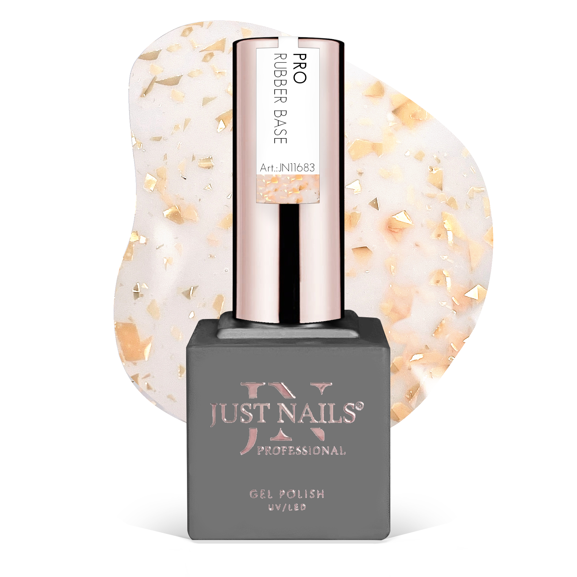 JUSTNAILS Pro Rubber BASE Fairy Crush - 10 -  Shellac Hybrid Soak-off