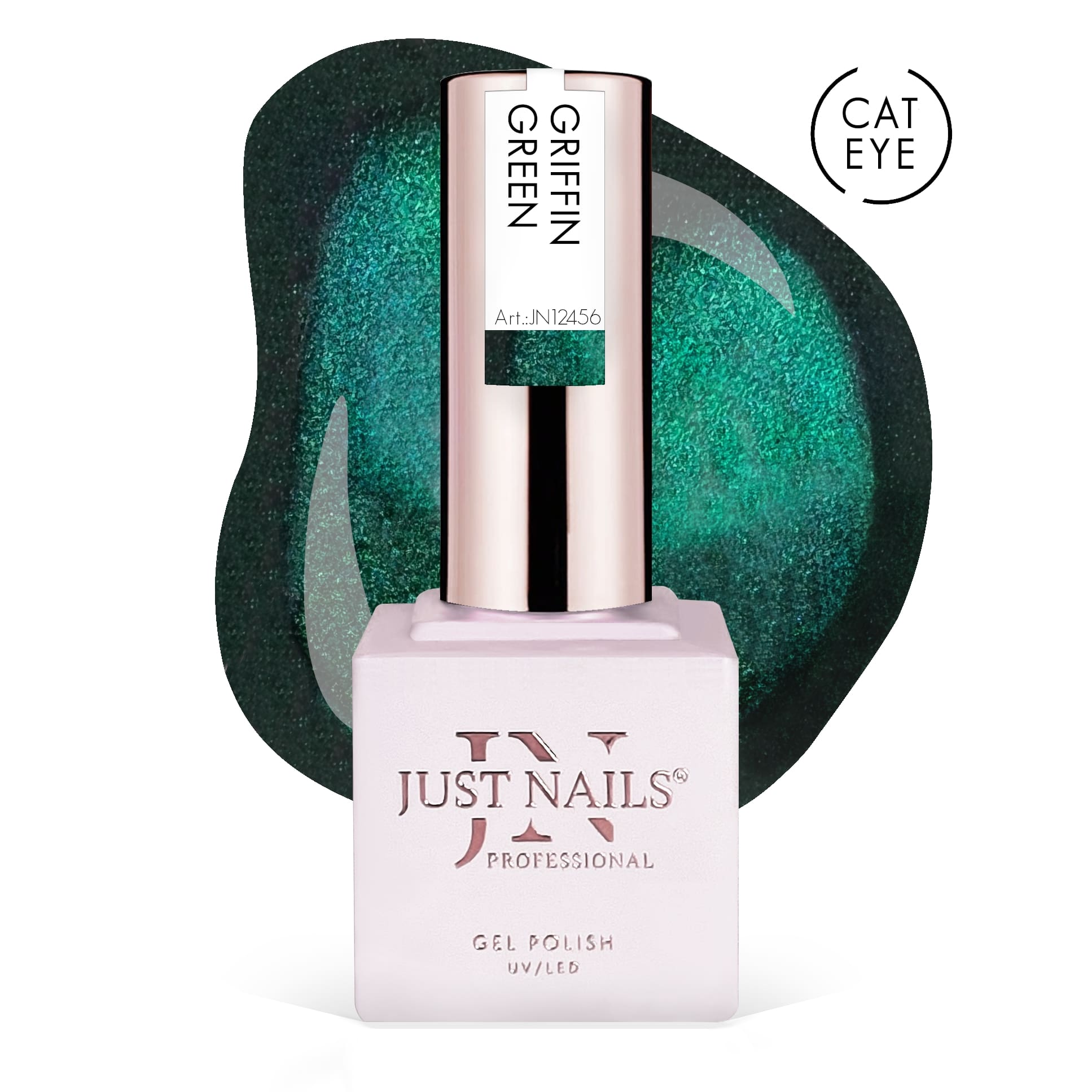 JUSTNAILS Polish Gel 5D Cat Eye  - GRIFFIN GREEN
